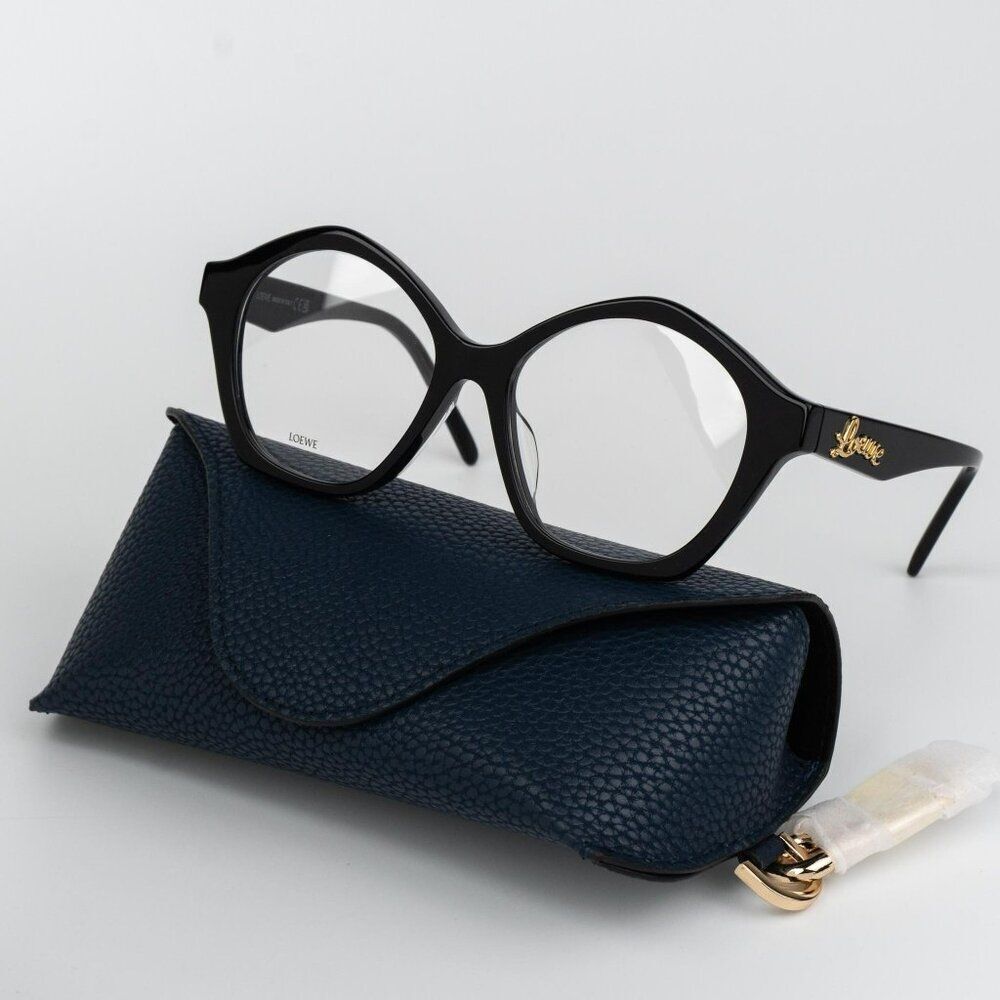 Loewe CURVY Women Eyeglasses Black Geometric LW50053F 001 NEW AUTHENTIC